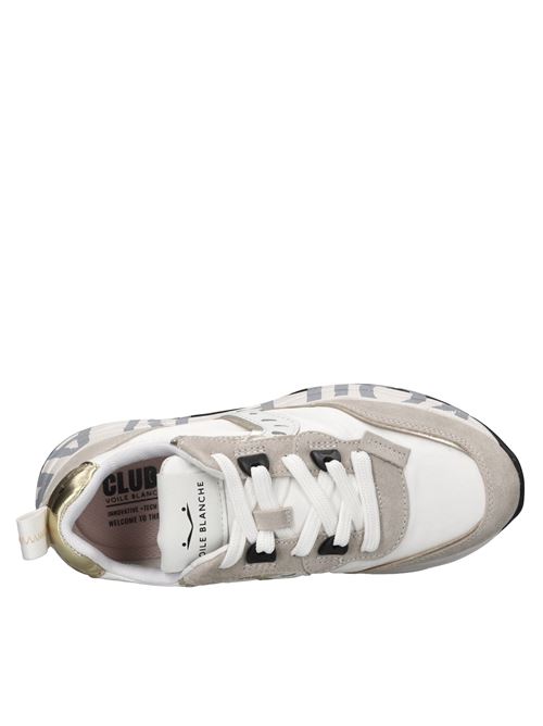Sneakers in camoscio e tessuto VOILE BLANCHE | CLUB105BIANCO-PLATINO